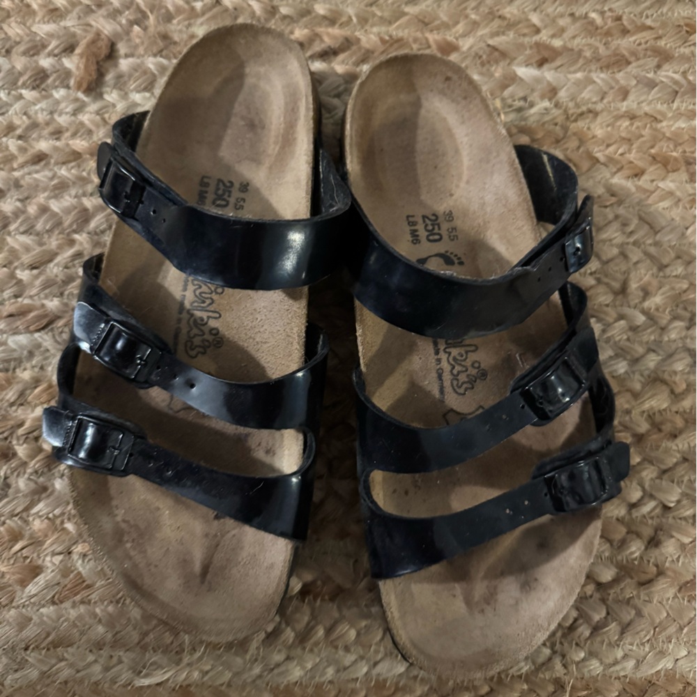 Birkenstock Black Leather Sandals
